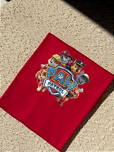 T-SHIRT INFANTIL DTF PAW PATROL - VERMELHO
