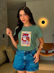 T-SHIRT DTF COFFEE STATION - VERDE OLIVA
