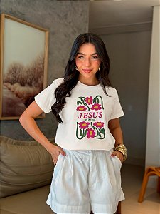 T-SHIRT DTF JESUS IS KING - OFF WHITE
