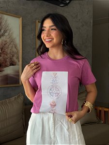 T-SHIRT DTF IMACULADO CORAÇÃO DE MARIA - ROXO MAGIC