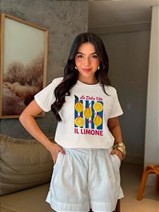 T-SHIRT DTF IL LIMONE - OFF WHITE