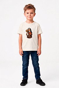 T-SHIRT INFANTIL DTF SANTA CLARA DE ASSIS CARTOON - OFF WHITE