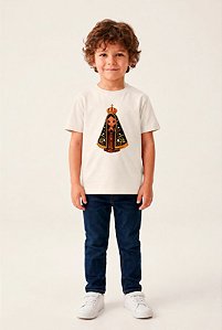 T-SHIRT INFANTIL DTF NOSSA SENHORA APARECIDA CARTOON - OFF WHITE