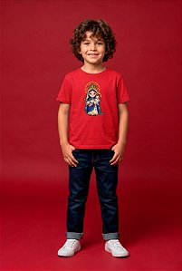 T-SHIRT INFANTIL DTF NOSSA SENHORA AUXILIADORA - VERMELHO