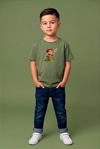 T-SHIRT INFANTIL DTF SÃO FRANCISCO CARTOON - FOLHA SECA