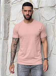 CAMISETA MASCULINA LISA - ROSA ROMANTIC