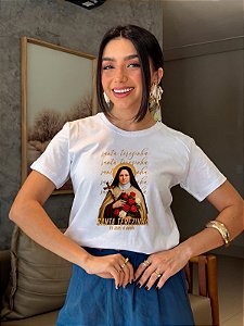 T-SHIRT DTF SANTA TEREZINHA, EU SEREI O AMOR