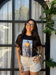 T-SHIRT DTF VESTIDO AMARELO