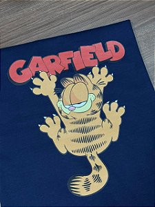 T-SHIRT DTF GARFIELD - AZUL MARINHO