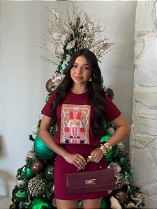 T-SHIRT DTF QUEBRA NOZES - BORDO