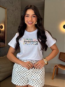 T-SHIRT DTF ADMINISTRAÇÃO - BRANCO