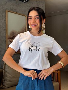 T-SHIRT DTF NAILS - BRANCO