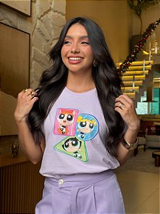 T-SHIRT DTF FLORZINHA, LINDINHA E DOCINHO - LILAS