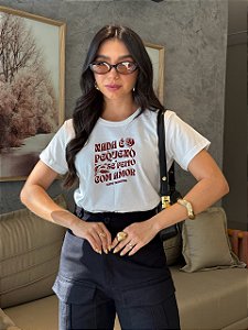 T-SHIRT DTF NADA É PEQUENO SE FEITO COM AMOR