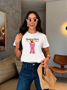 T-SHIRT DTF SUNNY DAYS URSO - OFF WHITE