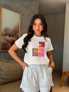 T-SHIRT DTF HI HEY HELLO - OFF WHITE