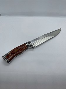 Faca Churrasco Caça Pesca Full Tang Modelo Luxo C/ Bainha