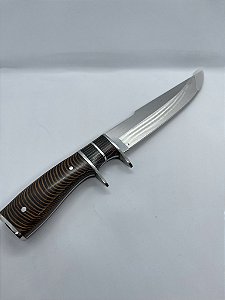 Faca Churrasco Caça Pesca Full Tang Modelo Luxo C/ Bainha