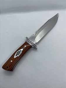 Faca Churrasco Caça Pesca Full Tang Modelo Luxo C/ Bainha