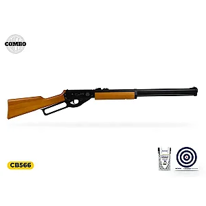 Carabina de Pressão Rossi Cowboy Lever Action Madeia cal.4,5 mm + Esferas de Aço + Alvo
