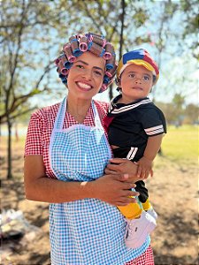 kit fantasia dona Florinda com peruca