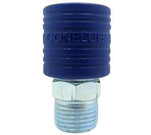 ENGATE RAPIDO P/ AR 1/4 X 1/2 MACHO (CAPA NYLON AZUL)