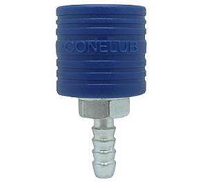 Engate Rapido P/ Ar 1/4 X Mang 3/8 (Capa Nylon Azul)