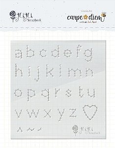Régua de Costura Alfabeto - Coleção Carpe Diem - JuJu Scrapbook