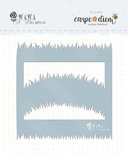Stencil Gramado - Coleção Carpe Diem - JuJu Scrapbook