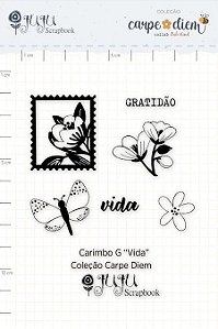 Carimbo G Vida - Coleção Carpe Diem - JuJu Scrapbook