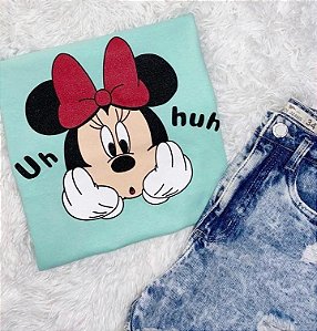 T-SHIRTS FEMININA ALGODÃO PRETO SILK MICKEY AND MINNIE - LOJA de T-SHIRTS