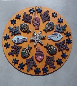 Mandala em cerâmica artesanal