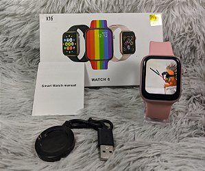 Smartwatch X16 series 6 Rosa tela infinita