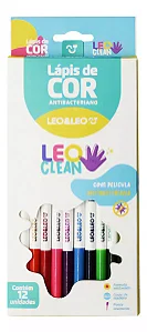 Lápis de Cor Antibacteriano 12 cores | Leo&Leo