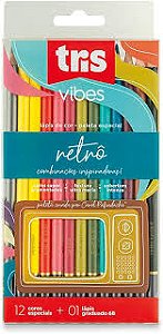 Lápis De Cor Vibes Retrô / Tris