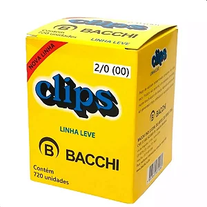 Clips 2/0 Com 720 unidades - BACCHI