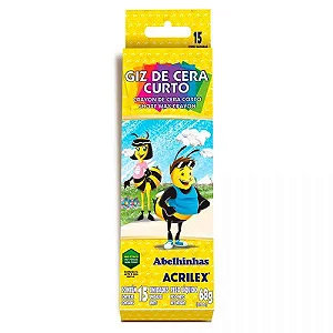 Giz de Cera Curto 15 cores - ACRILEX