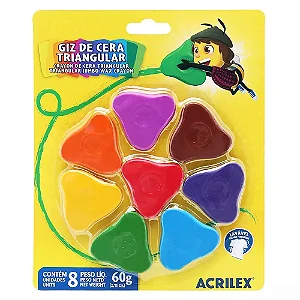 Giz de Cera Triangular - ACRILEX