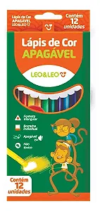 Lápis de Cor 12 Cores APAGÁVEL - LEO&LEO