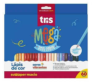Lápis de Cor 60 Cores - TRIS