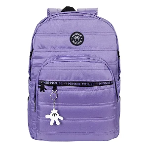 Mochila Juvenil Minnie Matelassê Lilás - XERYUS