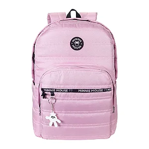 Mochila Juvenil Minnie Matelassê Rosa - XERYUS
