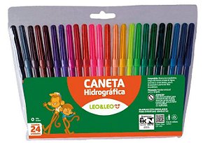 Caneta Hidrográfica 24  Cores | Leo & Leo