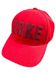 BONE COCA COLA BORDADO LASER FRONTAL VERMELHO