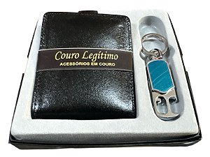 KIT CARTETIRA E CHAVEIRO MASCULINO