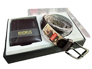 KIT CARTETIRA E CINTO MASCULINO