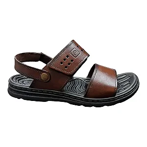 Sandália em Couro Masculina Pegada Anilina Amortech