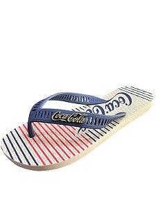 Sandália Masculina Coca-Cola CC4413 Off White/Marinho