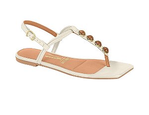 Sandália Feminina Vizzano Rasteira Flat com Pedras 6513.212