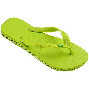 Chinelo Havaianas Brasil 7344 Verde Limão